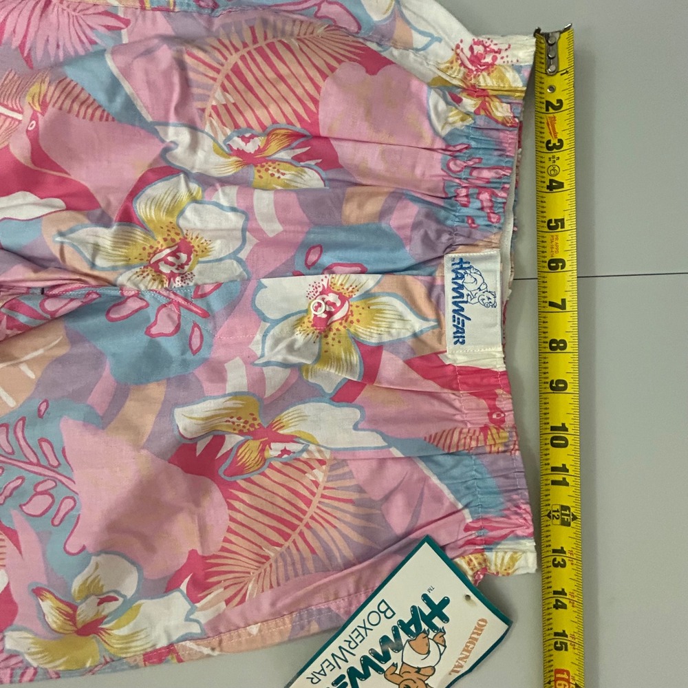 Vintage Hamwear Mens Medium Tropical Toucan Floral Cotton Boxer Shorts NWT USA - Picture 7 of 8